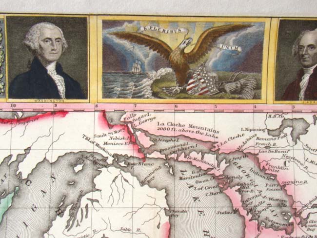 'Phelps National Map of the United States' published by Ensign & Thayer, New York, 1849 — image 4